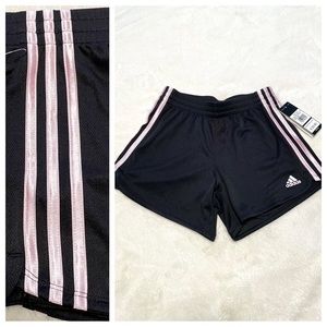 🆕Girl’s Youth ADIDAS Pink Stripe Mesh Shorts Size L/14